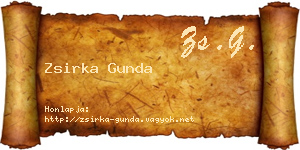 Zsirka Gunda névjegykártya